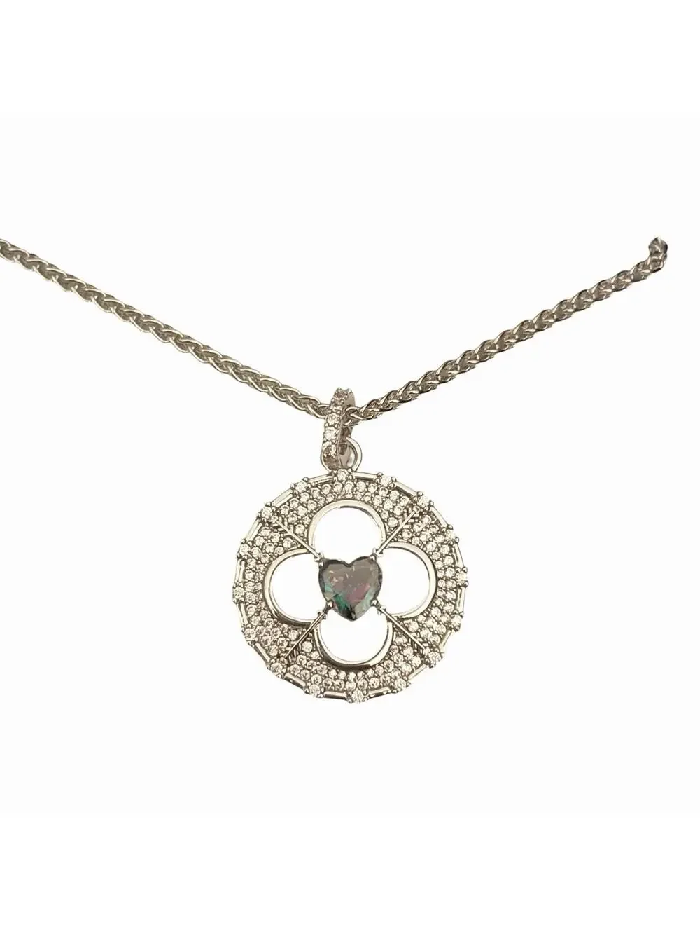 Bomb Party June Heart Clover “Designer Details” NK76173 Alexandrite on Rhodium